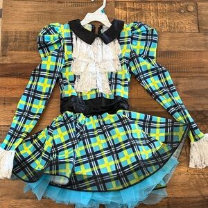 Weissman Plaid Blue and Yellow Kids Costume Size MC